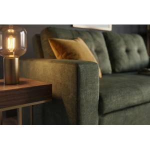 NAPPER bársony kanapéágy 142 cm – zöld / fekete