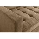 LOUNGE kordbársony sarokkanapé 220 cm – világosbarna