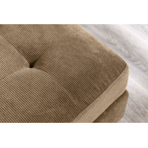 LOUNGE kordbársony sarokkanapé 220 cm – világosbarna
