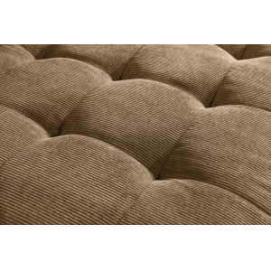 LOUNGE kordbársony sarokkanapé 220 cm – világosbarna