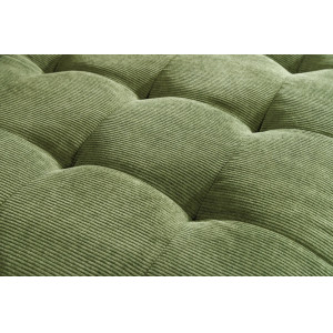 LOUNGE kordbársony sarokkanapé 220 cm – zöld