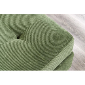 LOUNGE kordbársony sarokkanapé 220 cm – zöld