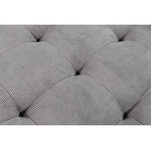 LOUNGE kordbársony sarokkanapé 220 cm – szürke
