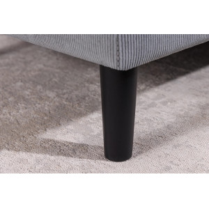 LOUNGE kordbársony sarokkanapé 220 cm – szürke
