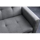 NAPPER kordbársony kanapéágy 180 cm – szürke / fekete