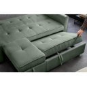 NAPPER kordbársony kanapéágy 180 cm – zöld