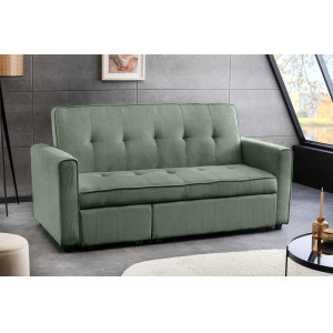NAPPER kordbársony kanapéágy 180 cm – zöld