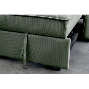 NAPPER kordbársony kanapéágy 180 cm – zöld
