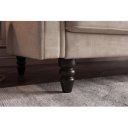 HAVEN bársony kanapéágy 220 cm – pezsgőbézs / barna