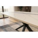 METEOR kerámia étkezőasztal 180 cm – fehér / fekete