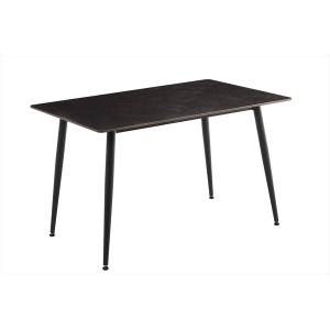 LINE kerámia étkezőasztal 120 cm – szürke / fekete