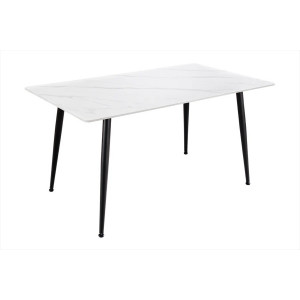LINE kerámia étkezőasztal 120 cm – fehér / fekete