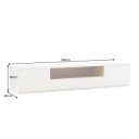 NORDEN modern fali TV-szekrény 150 cm – fehér / natúr tölgy