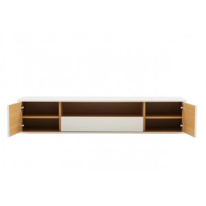 NORDEN modern fali TV-szekrény 150 cm – fehér / natúr tölgy
