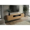 NORDEN modern fali TV-szekrény 150 cm – natúr tölgy / fekete