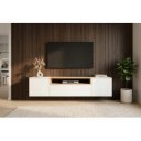 NORDEN modern fali TV-szekrény 160 cm – fehér / natúr tölgy