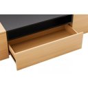 NORDEN modern fali TV-szekrény 160 cm – natúr tölgy / fekete