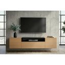 NORDEN modern fali TV-szekrény 160 cm – natúr tölgy / fekete