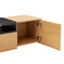 NORDEN modern fali TV-szekrény 160 cm – natúr tölgy / fekete