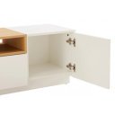 NORDEN modern TV-szekrény 160 cm – fehér / natúr tölgy