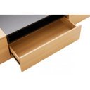 NORDEN modern TV-szekrény 160 cm – natúr tölgy / fekete