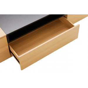 NORDEN modern TV-szekrény 160 cm – natúr tölgy / fekete