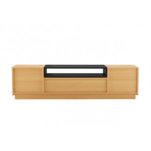 NORDEN modern TV-szekrény 160 cm – natúr tölgy / fekete