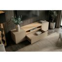 NORDEN modern TV-szekrény 160 cm – natúr tölgy / bézs