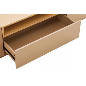 NORDEN modern TV-szekrény 160 cm – natúr tölgy / bézs