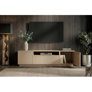 NORDEN modern TV-szekrény 160 cm – natúr tölgy / bézs