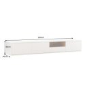 NORDIC modern fali TV-szekrény 200 cm – natúr tölgy / fekete