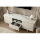 MARVELL modern TV-szekrény 150 cm – fehér márvány / fehér