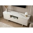 MARVELL modern TV-szekrény 150 cm – fehér márvány / fehér
