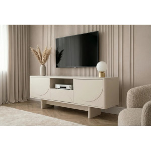 MARVELL modern TV-szekrény 150 cm – fehér márvány / fehér