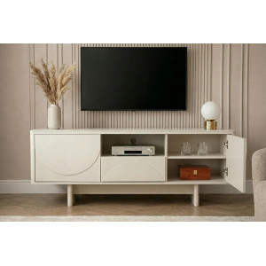 MARVELL modern TV-szekrény 150 cm – fehér márvány / fehér