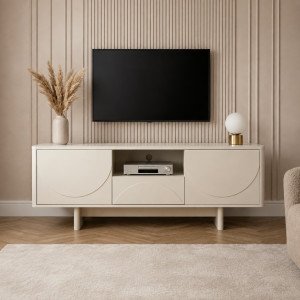 MARVELL modern TV-szekrény 150 cm – fehér márvány / fehér INVICTA
