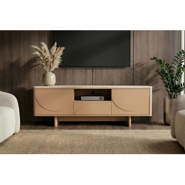 MARVELL modern TV-szekrény 150 cm – natúr travertin