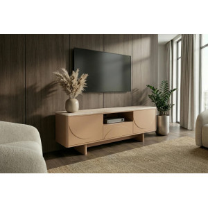 MARVELL modern TV-szekrény 150 cm – natúr travertin