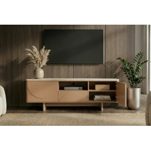MARVELL modern TV-szekrény 150 cm – natúr travertin