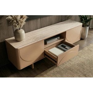 MARVELL modern TV-szekrény 150 cm – natúr travertin