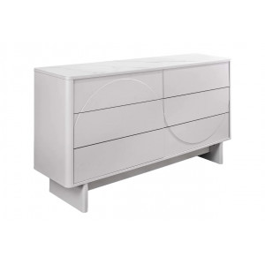 MARVELL modern fiókos komód 82 cm – fehér márvány