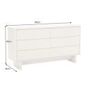 MARVELL modern fiókos komód 150 cm – natúr travertin