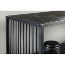 MONOLITH modern polcos konzolasztal 120 cm – antracit márvány / fekete
