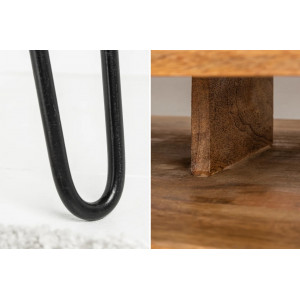 SCALA mangófa íróasztal 100 cm – natúr / fekete