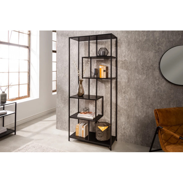 LINEA modern polc 185 cm – kőris / fekete