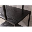 LINEA modern polc 185 cm – kőris / fekete
