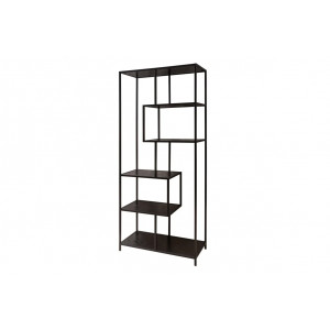 LINEA modern polc 185 cm – kőris / fekete