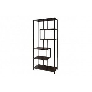 LINEA modern polc 185 cm – kőris / fekete INVICTA