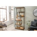 LINEA modern polcos állvány 185 cm –  tölgy / fekete