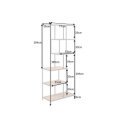 LINEA modern polcos állvány 185 cm –  tölgy / fekete